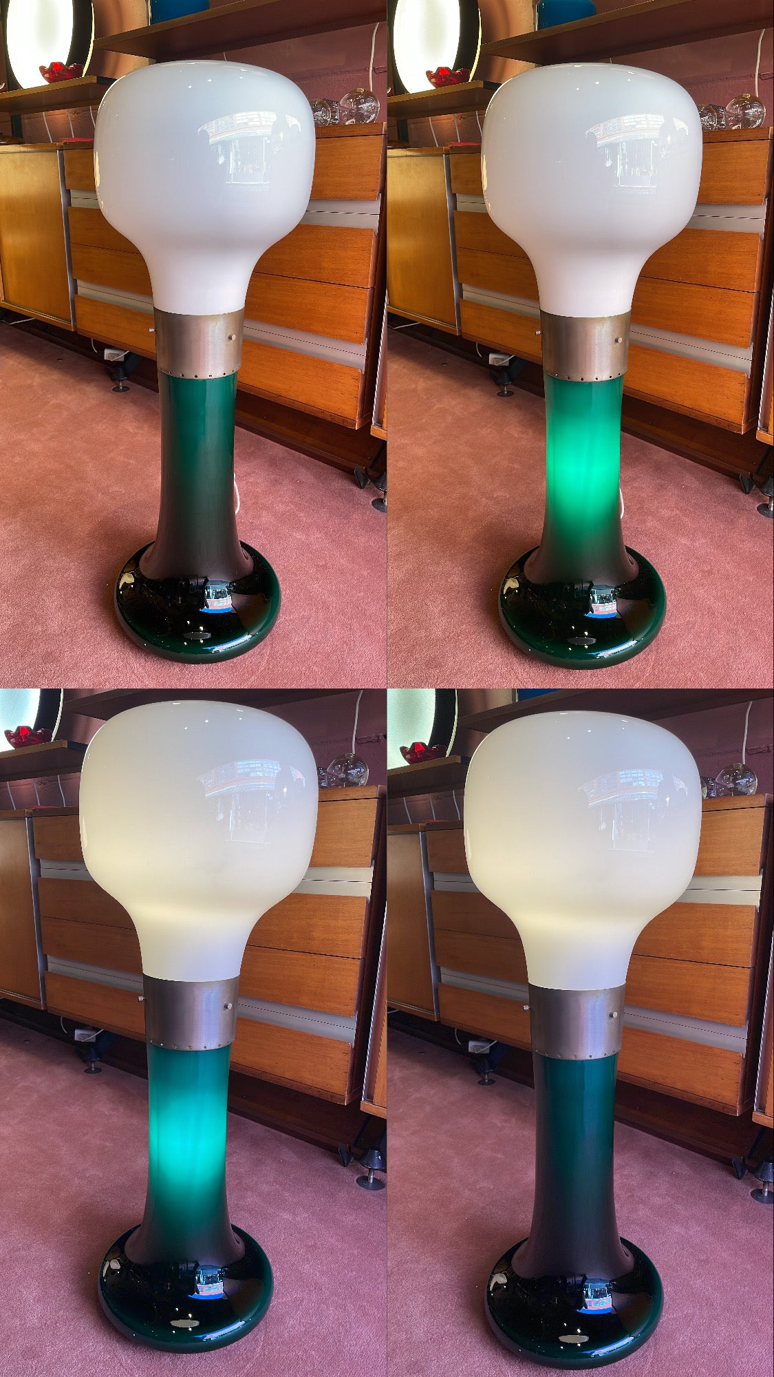 Lampe Carlo Nason pour Mazzega