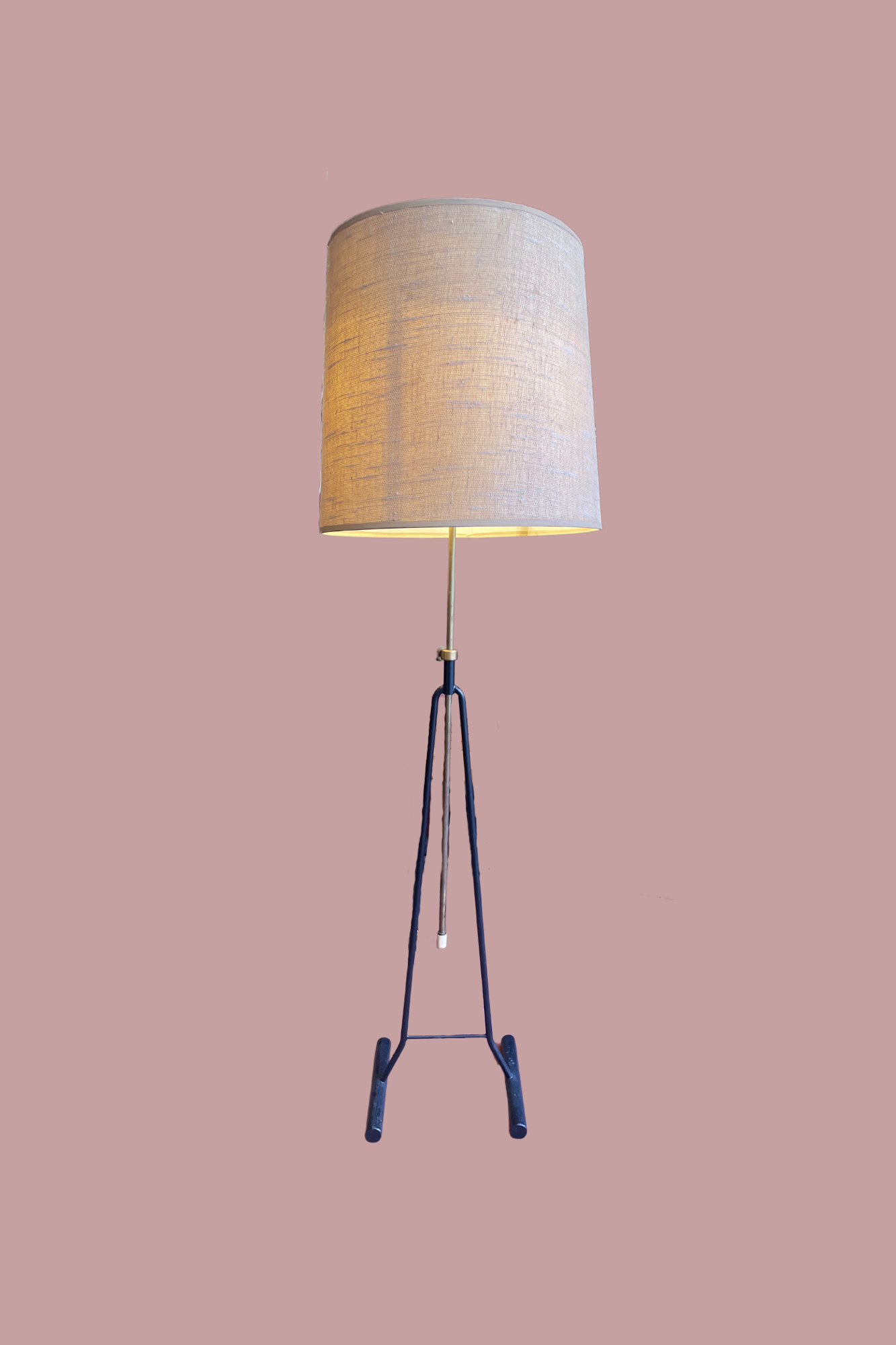 Lampe liseuse laiton et métal noirci hauteur réglable