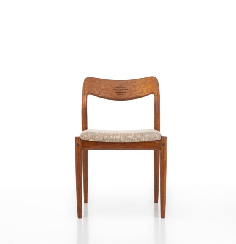 Suite de 4 chaises de Johannes Andersen pour Uldum Mobelfabrik, Danemark 1960