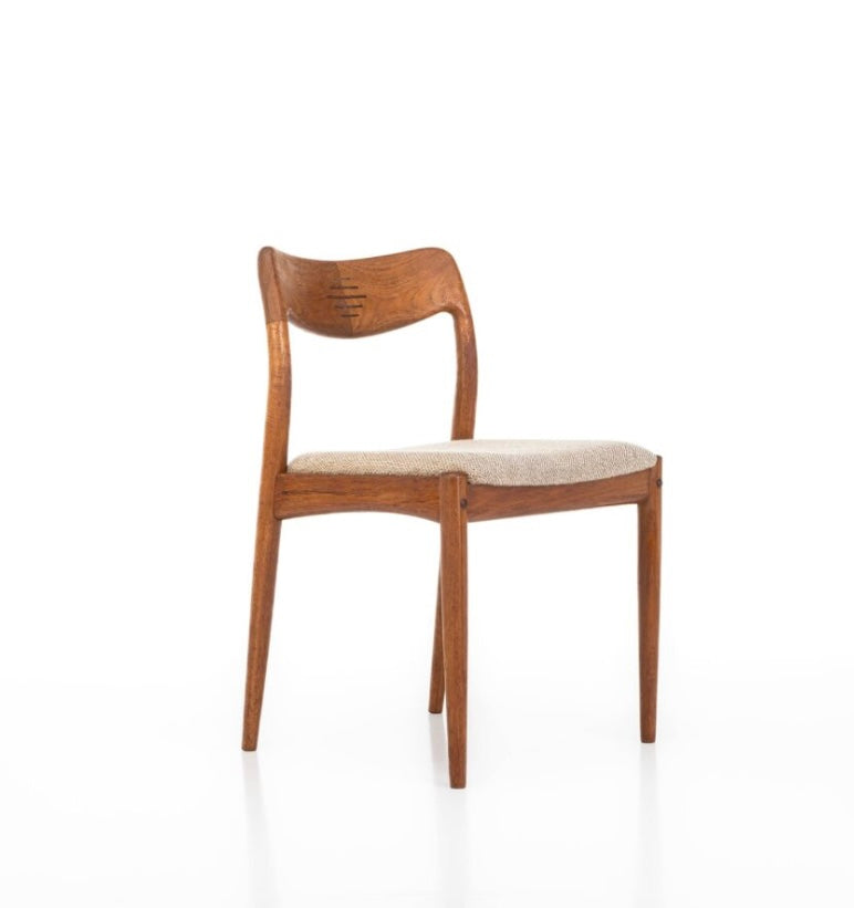 Suite de 4 chaises de Johannes Andersen pour Uldum Mobelfabrik, Danemark 1960