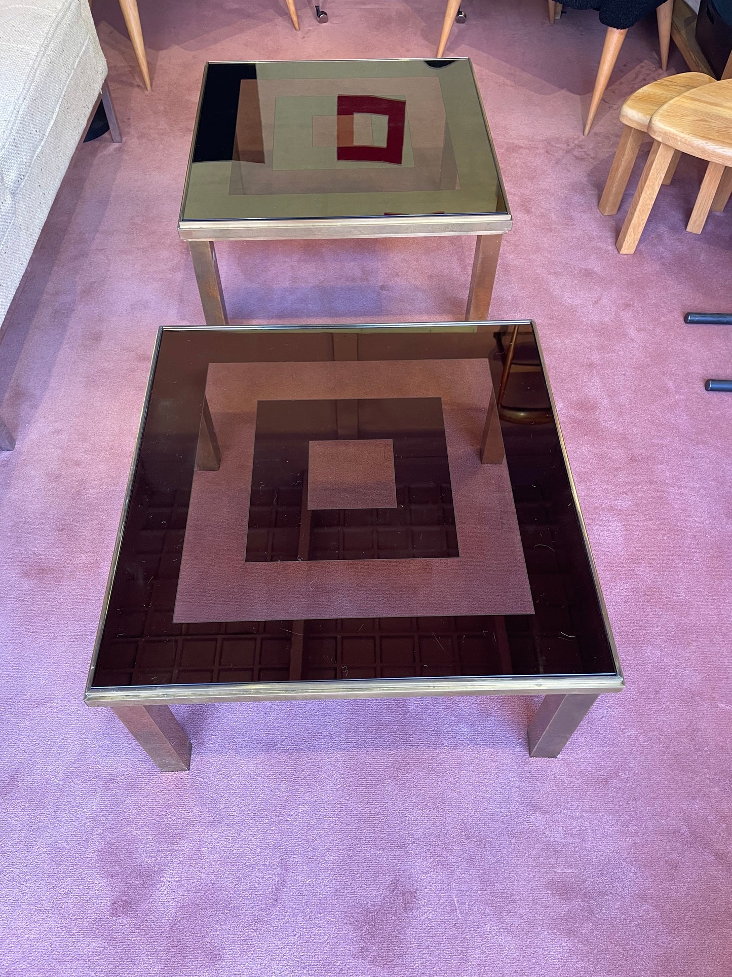 Paire de tables basses 70'